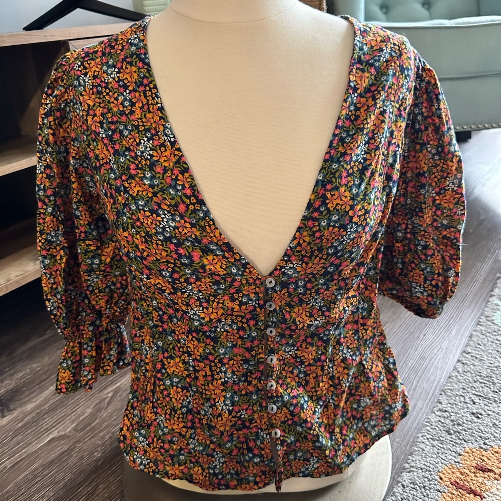 Free People floral blouse